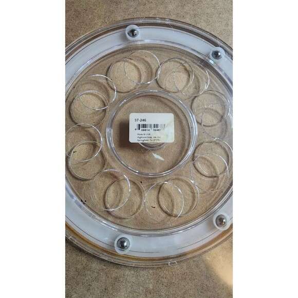 NEW Coastal 15" LAZY SUSAN SeaSide Shell LIGHTHOUSE Serving Plate NWT - Picture 4 of 9